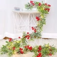 thumbnail image 3 of Morttic 20LEDs Christmas Snow Branches Red Berries String Lights Rattan Garland for Home Garden Gate Winter Holiday Fireplace New Year Decor, 3 of 10