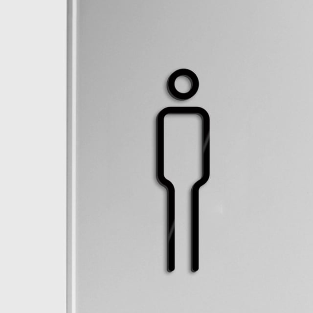 Letrero de baño Macarena Placa Colgante Con Símbolos Decoración Acrílica para Inodoro