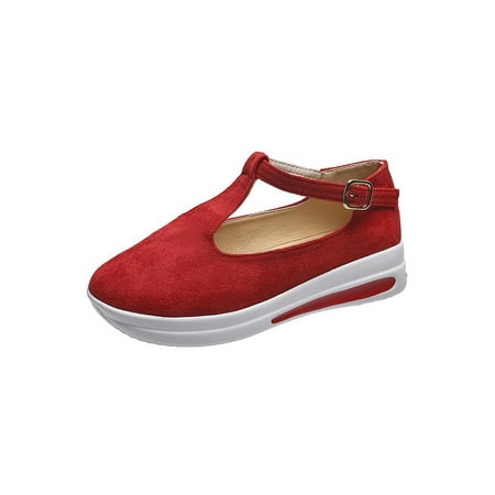 

Audeban Women Buckle Ankle Strap Loafers Walking Casual Womens Driving Nonslip Thick Sole Round Toe Comfort Shoes Sandals Pumps Mary Jane