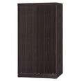thumbnail image 3 of Better Home Products Garde-Robe Moderne en Bois à Double Porte Coulissante, Fini Tabac, 3 of 7