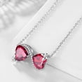thumbnail image 2 of Juwaliy Infinity Heart Butterfly Necklace July Birthstone Necklace Ruby Red Pendant Jewelry Wife Mother Birthday Valentine's Day Gifts for Women, 2 of 10