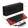 thumbnail image 4 of HXSJ V900 RGB Mechanical Keyboard  61-key Gaming Keyboard   Blue Switches  Durable and Compact Design  Various Lighting Modes  Ergonomic and User-centered  for Windows, 4 of 7