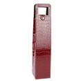 thumbnail image 2 of Portable PU Leather Wine Tote Bag with Protective Hard Shell, Easy to Carry for Wine Gift Packing, 2 of 8