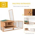 thumbnail image 4 of PawHut Rabbit Hutch Chicken Coop Wooden with Run, 4 of 10