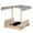 Natural, Blue, variant on Outsunny Covered Sandbox with Lid & Adjustable Canopy for Kids, Natural