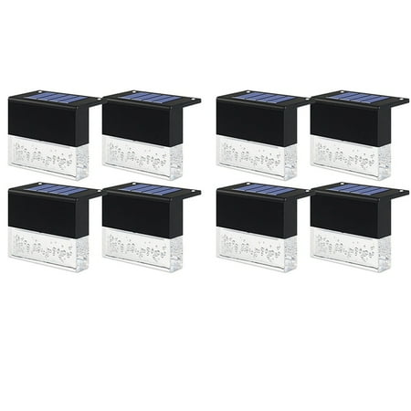 

Solar Deck Lights Outdoor Waterproof LED Lights for Stairs Landscape Yard Pathway Fence Lamp Landscape Garden (8 Pcs)