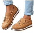 thumbnail image 1 of Chaussures pour Femmes 2025 Mode Décontractée en Suède à Mémoire de Forme Plateforme Espadrilles Mode à Enfiler Marche Mocassins Plats, 1 of 5