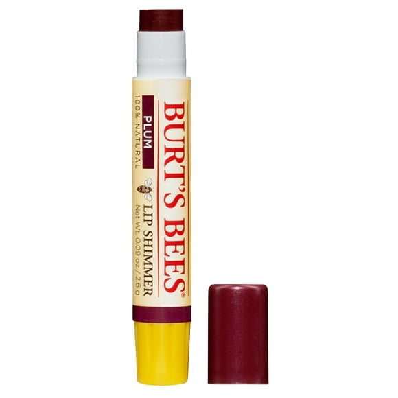 Burt's Bees 100% Natural Moisturizing Lip Shimmer, Plum, 1 Tube