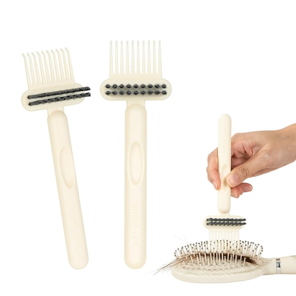 Wrongduck 2 in 1 Hair Brush Cleaner Tool Comb Cleaning Brush with Claw and Bristles for Removing Hair Dust from Brushes Keyboards and Crevices