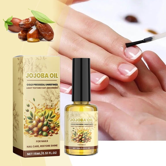 Jojoba Oil For Nail Repair, Nail Strengthener and Growth, Cuticles Finger Nourishing Oil Nail Oil Softener 15ml