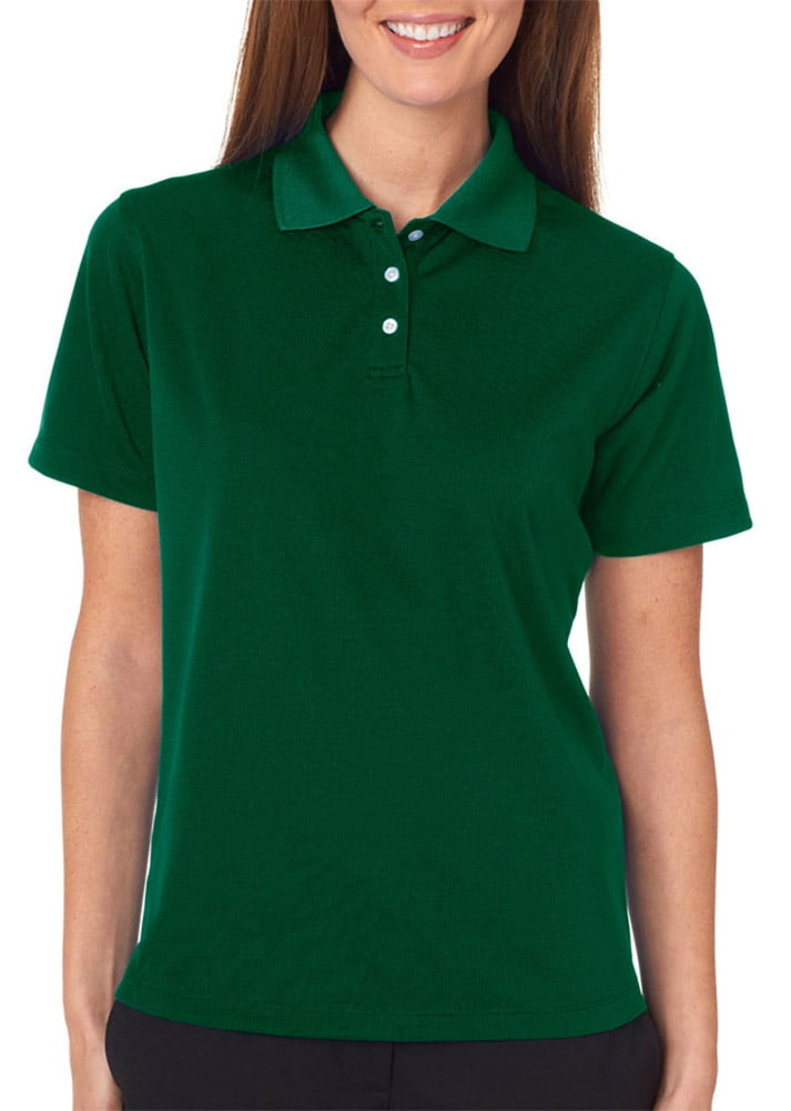 forest green polo shirt womens
