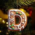 thumbnail image 4 of 26 Letters Christmas Tree Decoration, Gingerbread Alphabet Ornaments for Christmas Tree Candy Initial Letter Pendant with Berries Pattern, Christmas Decoration Xmas Tree Hanging Decor, 4 of 7