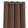 thumbnail image 2 of Regal Home Collections 100% Blackout Thermal Hotel Grommet Top Curtain Panel Pair - Brown, 95 in. Long, 2 of 6