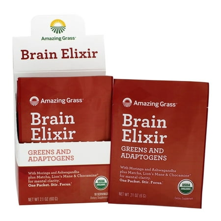 Amazing Grass - Brain Elixir - 10 Packet(s) (10 Best Brain Foods)