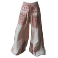 thumbnail image 4 of TRUBKH Womens Linen Pants Beach Pants for Women Drop Crotch Harem Pants Tall Sweatpants for Women Lounge Trousers Paperbag Pant Ruffle Pants Women Loose Yoga Trousers Comfort Resort Wear Pink XL, 4 of 4