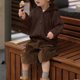 thumbnail image 4 of Suéter de manga larga con capucha para niños, chaquetas y abrigos casuales, de color liso, con capucha y botones, top de punto cómodo e informal, blusa de poliéster para niños., 4 of 7