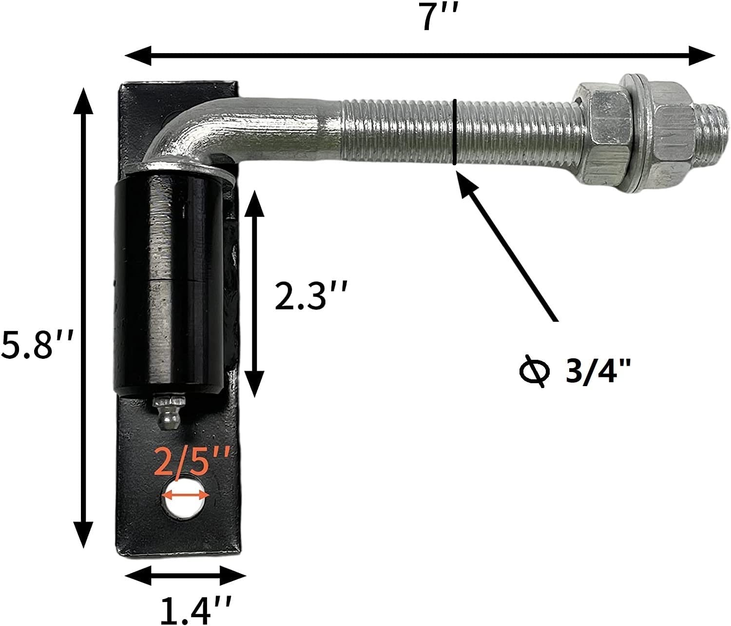 JBolt with Plate J Bolt Gate Hinges for Large Heavy Driveway Gates