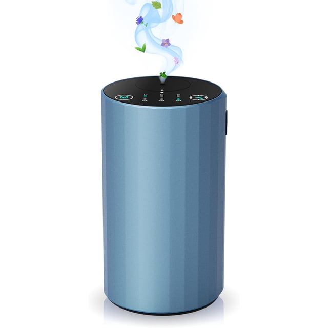 Waterless Essential Oil Diffuser Aromatherapy Scent Diffusers for Home Large Room, Bedroom, Car, Office, Desk, Battery Operated Mini Portable Air Freshener (Blue)