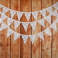thumbnail image 3 of Fondo 3,2 m 12 banderas bandera de encaje blanco banderín boda/decoración de fiesta de cumpleaños Likrtyny Libre de BPA, 3 of 8