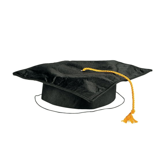 Black Polyester Child Mortarboard Hat - Apparel Accessories - 1 Piece