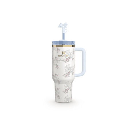 The Stanley X LoveShackFancy Holiday Quencher | 40 OZ Rosa Beaux Blue