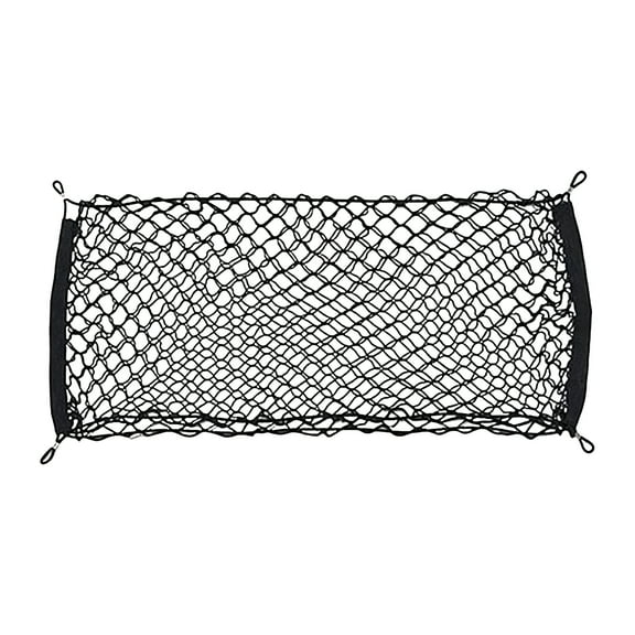 MELIVO Heavy Duty Cargo Net Stretchable Car Interior Accessories Adjustable Elastic Trunk Storage Net With Hook For SUVs Cars And Trucks