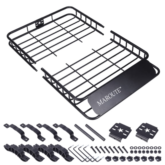 ChaoLink Universal 51in X 36in X 5in Roof Rack Carrier Basket with 200 lb. CapacityBlack