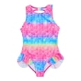 thumbnail image 3 of Alvivi Little Girls One Piece Swimsuits Ruffled Quick Dry Beach Swimwear Mermaid Bathing Suit Pink 11-12, 3 of 7