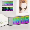 thumbnail image 1 of Xihbxyly Reloj de Pared Digital con Pantalla Colorida, Funcionamiento Silencioso, Visualización de Temperatura y Humedad, Ideal para Sala de Estar o Dormitorio, Alimentación Por Usb, Tamaño 16 X 6 X, 1 of 6
