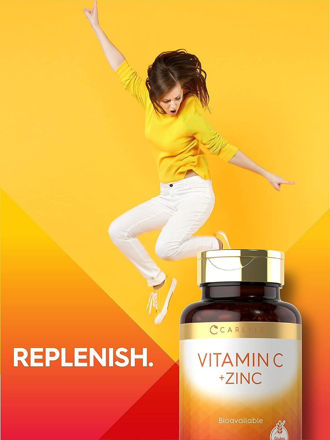 Vitamin C with Zinc | 280mg | 250 Softgels | Value Size | by Carlyle