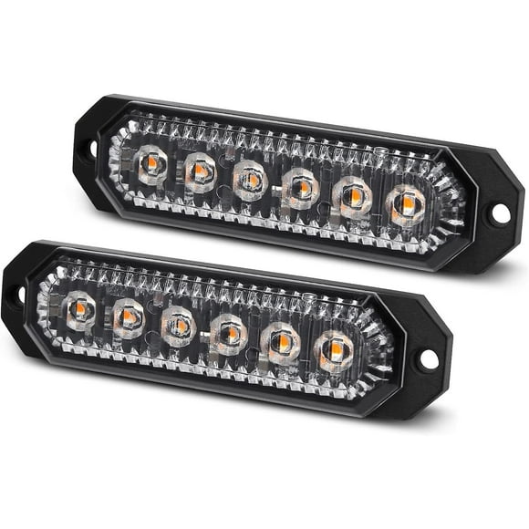 2023 - 2pcs Emergency Strobe Light Amber Flashing Led Hazard Warning Beacon Light