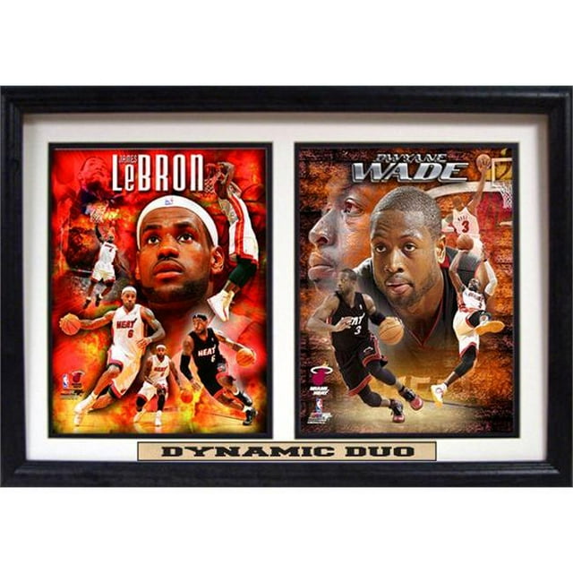 Encore Select 122-26 12 x 18 Double Frame - Miami Heat Dynamic Duo