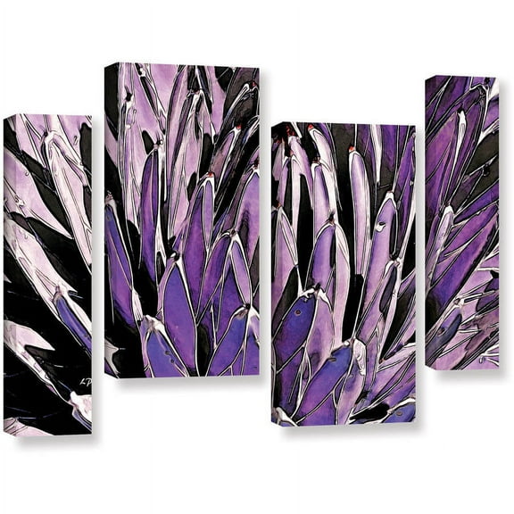 ArtWall Linda Parker "Queen Victoria Agave" 4-Piece Gallery-wrapped Canvas Staggered Set