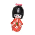 thumbnail image 3 of Muñeca geisha japonesa tradicional con kimono, estatua miniatura, adorno de escritorio de 12 cm Rojo, 3 of 9