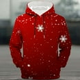 thumbnail image 3 of gbyLJF Men's Drawstring Hoodie Christmas Printed Long Sleeve Pullover Top Round Neck Sweatshirt with Pocket, 3 of 7