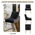 thumbnail image 5 of SEYNAR Modern Upholstered Pleated Velvet Dining Chairs Set of 2 Side Chair for Living Room,Black, 5 of 5