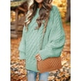thumbnail image 4 of MOSHU Oversized Sweaters for Women Cable Knit Chunky Pullover Sweater, 4 of 10