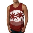 thumbnail image 1 of Hombres Moda Casual sin Mangas Impresión Suéter Cuello Redondo Tanque Deportivo, 1 of 4