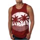 thumbnail image 1 of Hombres Moda Casual sin Mangas Impresión Suéter Cuello Redondo Tanque Deportivo, 1 of 4