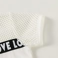 thumbnail image 4 of StylesILove Baby Toddler Girls Love Print Mesh Short Sleeve T-Shirt and Sporty Shorts 2pcs Activewear Outfit (White, 100/18-24 Months), 4 of 6