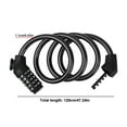 thumbnail image 2 of Jiaeri 5 Digit Combination Lock, Heavy Duty Motorcycle Bike Lock, Anti-Theft Steel Cable Padlock with Adjustable Loop, Portable Keyless Security Lock for Outdoor Travel Storage, 2 of 8