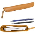 thumbnail image 2 of Clearance Under $1.2! 1 Pack PU Leather Mini Pencil Case, 20x3cm Slim Pen Protective Sleeve, 2-Compartment Portable Storage Pouch, 2 of 2