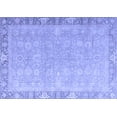 thumbnail image 1 of Ahgly Company Machine Washable Indoor Rectangle Oriental Blue Modern Area Rugs, 7' x 9', 1 of 4