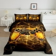 thumbnail image 3 of jejeloiu Orange Gamepad Bedding Comforter Set,Modern Video Game Twin Comforter Sets,Gaming Gamer Bedding Set For Girl Kids,Super Cozy Bedroom Decor Reversible,2pcs, 3 of 8