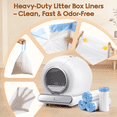 thumbnail image 5 of Automatic Cat Litter Box Self Cleaning, 100+15L Large Size self clean Kitty Litter Box for multiple cats, APP Control, Odor Removal, Safety Protection with 2 roll Liner, 5 of 5