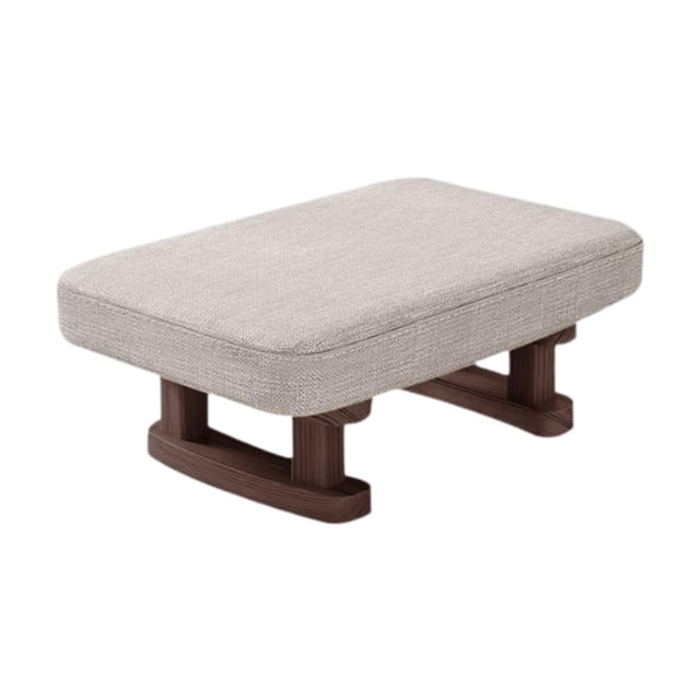 bedienty Small Ottoman Decor Bench Rectangle Step Stool for Entryway Dorm Living Room Navy Blue Plain Color 41x30x18cm