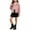 Pink, variant on Girls Leather Jacket, Long-Sleeve Zip-Up Faux Outerwear Pink Size 100