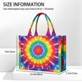 thumbnail image 3 of Large Capacity Tote Bag,Rainbow Tie Dye Mandala Handbag Fashion Luxury Tote Bag,15.7"x13"x 5.1" Inches,Laptop Compatible, 3 of 5