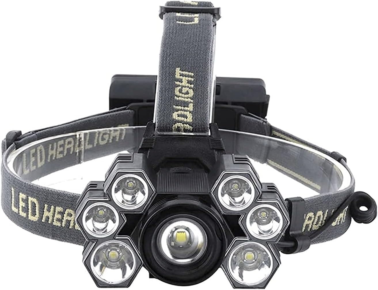 Rechargeable Headlamp, 7 LED Headlamp Flashlight Lights, 5 Modes USB Rechargeable Waterproof Head Lamp for Outdoor Camping Cycling Running Fishing, Head Lamps for Adults
