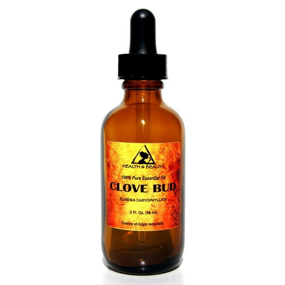 Clove bud essential oil aromatherapy 100% pure natural glass dropper 2 oz, 59 ml